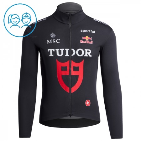 Maglia 2026 Tudor Pro Cycling Team Manica Lunga Nero Bambini Maglia 2026 Tudor Pro Cycling Team Manica Lunga Nero Bambini