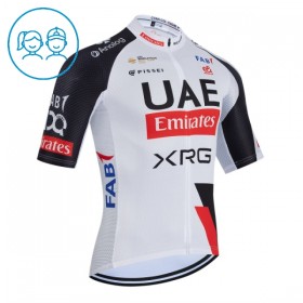 Maglia 2026 UAE TEAM EMIRATES XRG Manica Corta Bianco Bambini