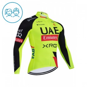 Maglia 2026 UAE TEAM EMIRATES XRG Manica Lunga Giallo Bambini