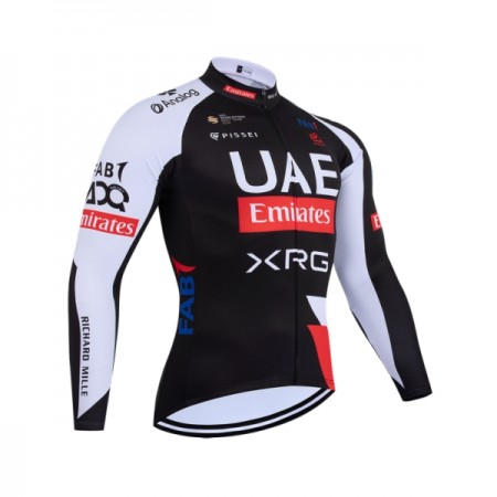 Maglia 2026 UAE TEAM EMIRATES XRG Manica Lunga Nero Maglia 2026 UAE TEAM EMIRATES XRG Manica Lunga Nero