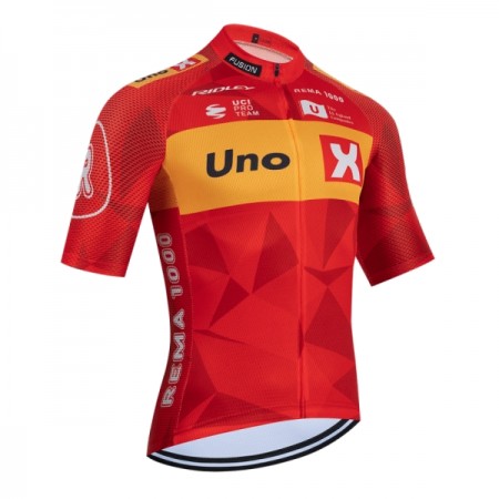 Maglia 2026 Uno-X Mobility Manica Corta Rosso Maglia 2026 Uno-X Mobility Manica Corta Rosso