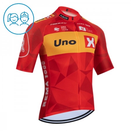 Maglia 2026 Uno-X Mobility Manica Corta Rosso Bambini Maglia 2026 Uno-X Mobility Manica Corta Rosso Bambini