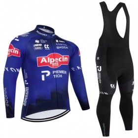 Completo Maglia ML + Pantaloncino con bretelle ML 2026 Alpecin Premier Tech Blu
