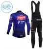Completo Maglia ML + Pantaloncino con bretelle ML 2026 Alpecin Premier Tech Blu Bambini