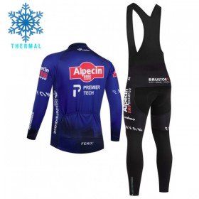 Completo Maglia ML + Pantaloncino con bretelle ML 2026 Alpecin Premier Tech Winter Invernale Blu