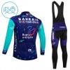 Completo Maglia ML + Pantaloncino con bretelle ML 2026 Bahrain Victorious Blu Bambini