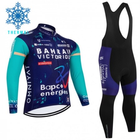Completo Maglia ML + Pantaloncino con bretelle ML 2026 Bahrain Victorious Winter Invernale Blu Completo Maglia ML + Pantaloncino con bretelle ML 2026 Bahrain Victorious Winter Invernale Blu