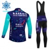Completo Maglia ML + Pantaloncino con bretelle ML 2026 Bahrain Victorious Winter Invernale Blu
