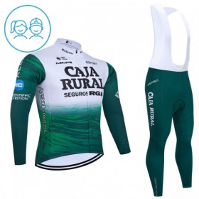 Completo Maglia ML + Pantaloncino con bretelle ML 2026 Caja Rural Seguros RGA Verde Bambini