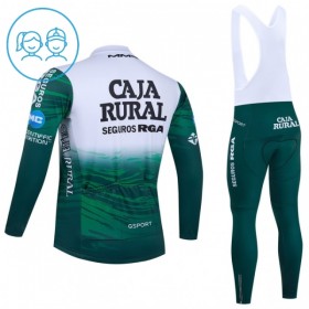 Completo Maglia ML + Pantaloncino con bretelle ML 2026 Caja Rural Seguros RGA Verde Bambini