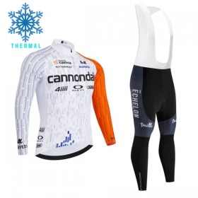 Completo Maglia ML + Pantaloncino con bretelle ML 2026 Cannondale Winter Invernale Bianco
