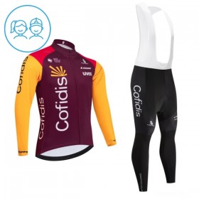 Completo Maglia ML + Pantaloncino con bretelle ML 2026 Cofidis Rosso Bambini