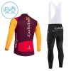 Completo Maglia ML + Pantaloncino con bretelle ML 2026 Cofidis Rosso Bambini