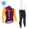 Completo Maglia ML + Pantaloncino con bretelle ML 2026 Cofidis Winter Invernale Rosso