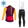 Completo Maglia ML + Pantaloncino con bretelle ML 2026 Cofidis Winter Invernale Rosso