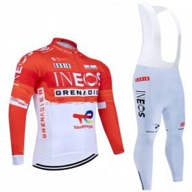 Completo Maglia ML + Pantaloncino con bretelle ML 2026 INEOS Grenadiers Rosso