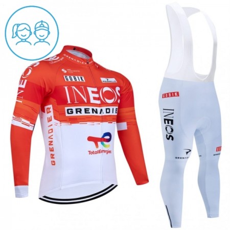 Completo Maglia ML + Pantaloncino con bretelle ML 2026 INEOS Grenadiers Rosso Bambini Completo Maglia ML + Pantaloncino con bretelle ML 2026 INEOS Grenadiers Rosso Bambini