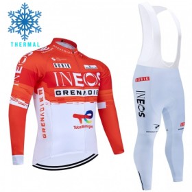 Completo Maglia ML + Pantaloncino con bretelle ML 2026 INEOS Grenadiers Winter Invernale Rosso