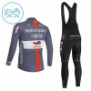 Completo Maglia ML + Pantaloncino con bretelle ML 2026 Netcompany Ineos Gray Bambini