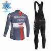 Completo Maglia ML + Pantaloncino con bretelle ML 2026 Netcompany Ineos Gray Winter Invernale