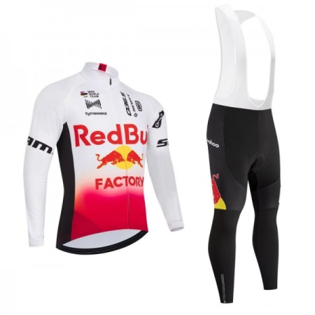 Completo Maglia ML + Pantaloncino con bretelle ML 2026 Redbull Factory Bianco
