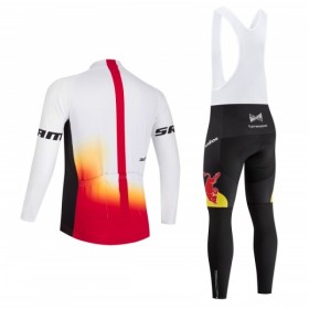 Completo Maglia ML + Pantaloncino con bretelle ML 2026 Redbull Factory Bianco