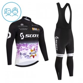 Completo Maglia ML + Pantaloncino con bretelle ML 2026 Scott Nero Bambini