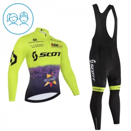 Completo Maglia ML + Pantaloncino con bretelle ML 2026 Scott Verde Bambini Completo Maglia ML + Pantaloncino con bretelle ML 2026 Scott Verde Bambini