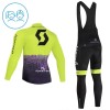 Completo Maglia ML + Pantaloncino con bretelle ML 2026 Scott Verde Bambini