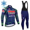 Completo Maglia ML + Pantaloncino con bretelle ML 2026 Soudal Quick Step Winter Invernale Blu