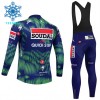 Completo Maglia ML + Pantaloncino con bretelle ML 2026 Soudal Quick Step Winter Invernale Blu