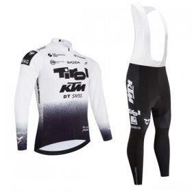Completo Maglia ML + Pantaloncino con bretelle ML 2026 Tirol KTM Bianco