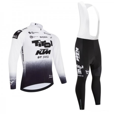 Completo Maglia ML + Pantaloncino con bretelle ML 2026 Tirol KTM Bianco