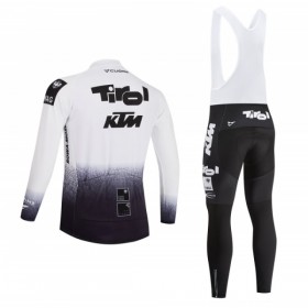 Completo Maglia ML + Pantaloncino con bretelle ML 2026 Tirol KTM Bianco