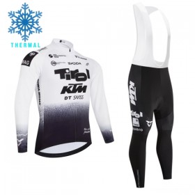 Completo Maglia ML + Pantaloncino con bretelle ML 2026 Tirol KTM Winter Invernale Bianco