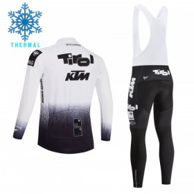 Completo Maglia ML + Pantaloncino con bretelle ML 2026 Tirol KTM Winter Invernale Bianco