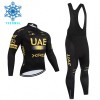 Completo Maglia ML + Pantaloncino con bretelle ML 2026 UAE TEAM EMIRATES XRG Winter Invernale Giallo Completo Maglia ML + Pantaloncino con bretelle ML 2026 UAE TEAM EMIRATES XRG Winter Invernale Giallo