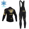 Completo Maglia ML + Pantaloncino con bretelle ML 2026 UAE TEAM EMIRATES XRG Winter Invernale Giallo
