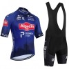 Completo Maglia + Pantaloncino con bretelle 2026 Alpecin Premier Tech Manica Corta Blu