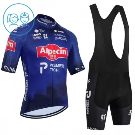 Completo Maglia + Pantaloncino con bretelle 2026 Alpecin Premier Tech Manica Corta Blu Bambini Completo Maglia + Pantaloncino con bretelle 2026 Alpecin Premier Tech Manica Corta Blu Bambini