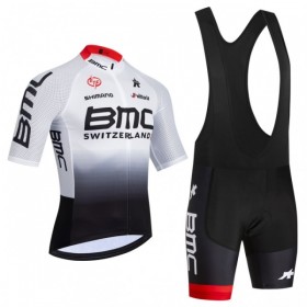 Completo Maglia + Pantaloncino con bretelle 2026 BMC Switzerland Manica Corta Bianco
