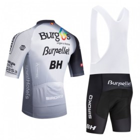Completo Maglia + Pantaloncino con bretelle 2026 Burgos Burpellet BH Manica Corta Bianco
