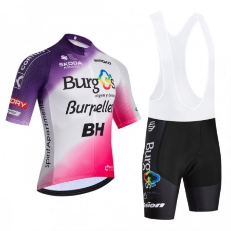 Completo Maglia + Pantaloncino con bretelle 2026 Burgos Burpellet BH Manica Corta Rosso Completo Maglia + Pantaloncino con bretelle 2026 Burgos Burpellet BH Manica Corta Rosso