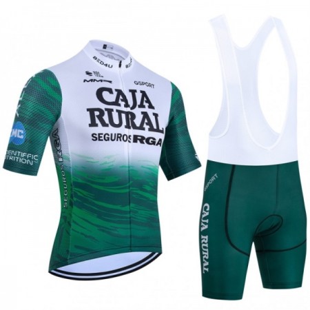 Completo Maglia + Pantaloncino con bretelle 2026 Caja Rural Seguros RGA Manica Corta Verde Completo Maglia + Pantaloncino con bretelle 2026 Caja Rural Seguros RGA Manica Corta Verde