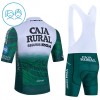 Completo Maglia + Pantaloncino con bretelle 2026 Caja Rural Seguros RGA Manica Corta Verde Bambini