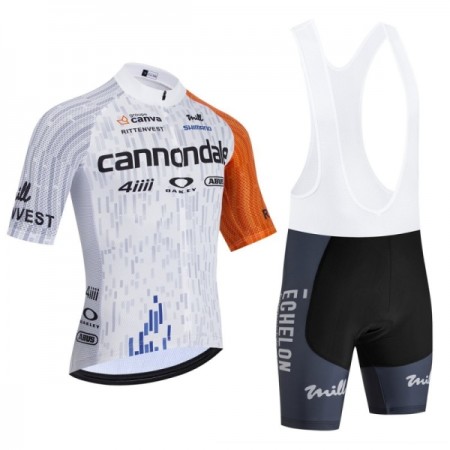 Completo Maglia + Pantaloncino con bretelle 2026 Cannondale Manica Corta Bianco