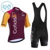 Completo Maglia + Pantaloncino con bretelle 2026 Cofidis Manica Corta Rosso Bambini