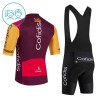 Completo Maglia + Pantaloncino con bretelle 2026 Cofidis Manica Corta Rosso Bambini