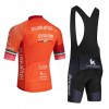 Completo Maglia + Pantaloncino con bretelle 2026 Euskaltel Euskadi Manica Corta Arancia