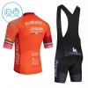 Completo Maglia + Pantaloncino con bretelle 2026 Euskaltel Euskadi Manica Corta Arancia Bambini